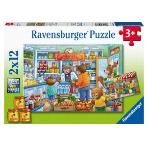 2 x 12 pc Puzzle - Let's go Shopping