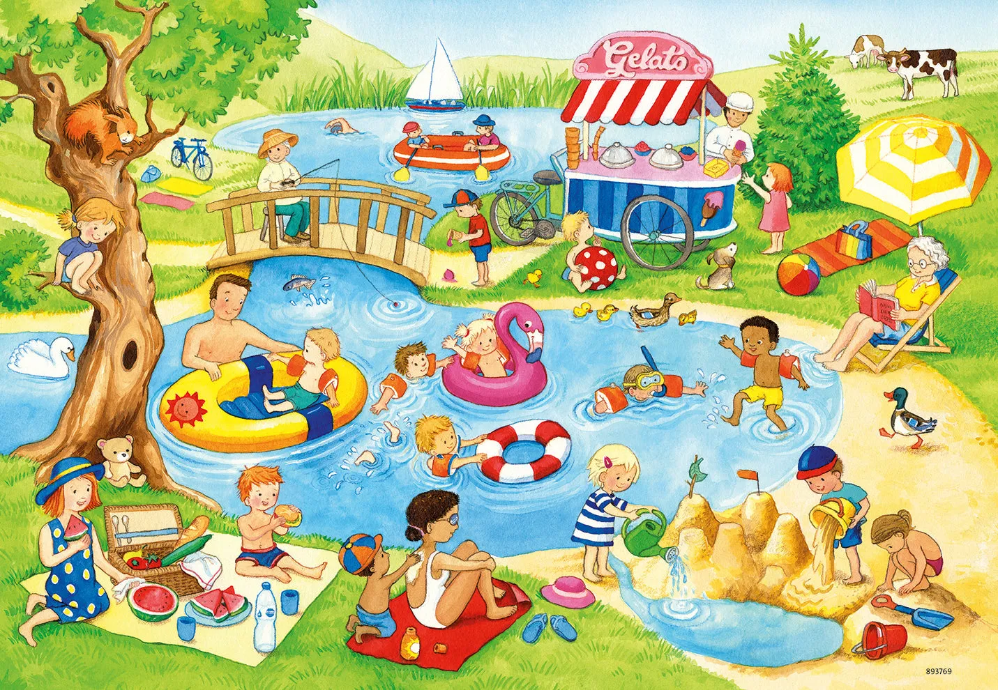 2 x 24 pc Puzzle - Swimming at the Lake
