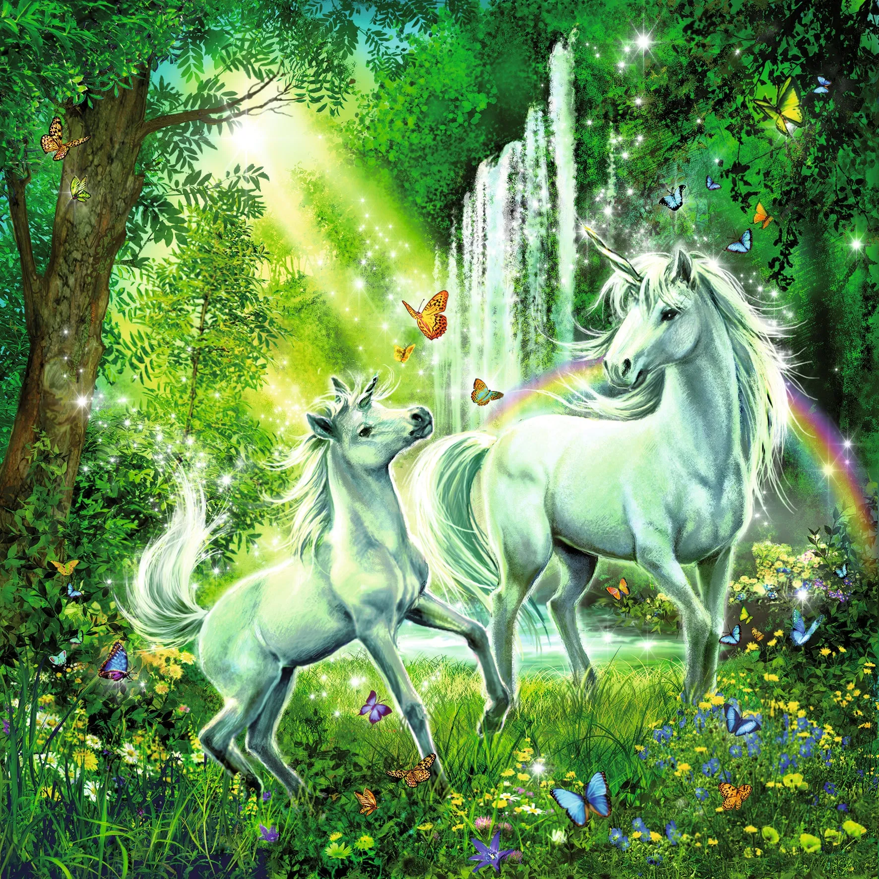 3 x 49 pc Puzzle - Beautiful Unicorns