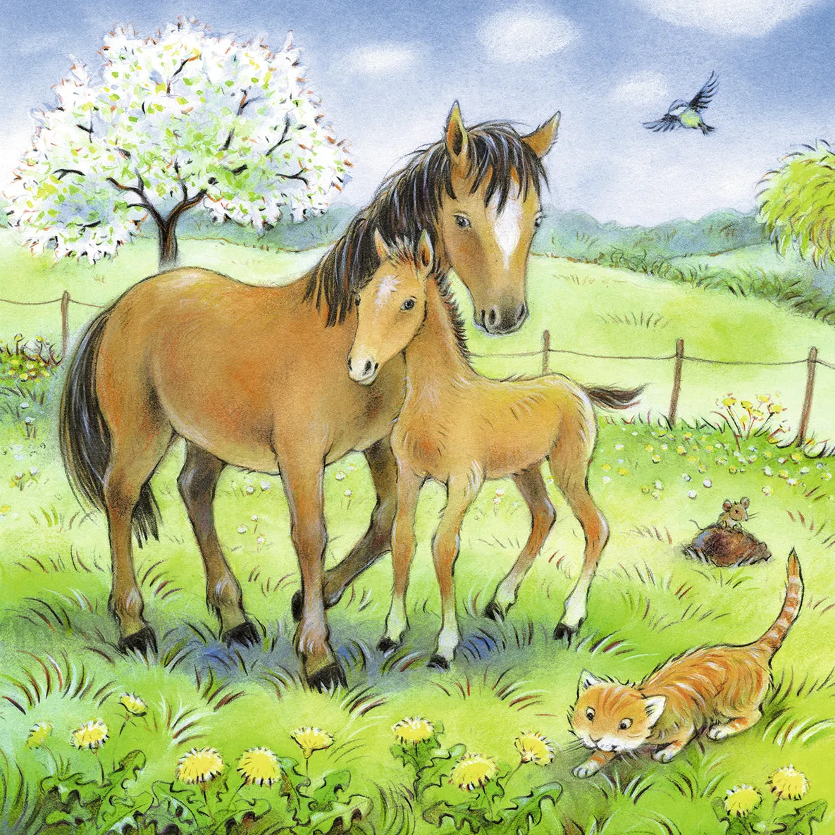3 x 49 pc Puzzle - Cuddle time
