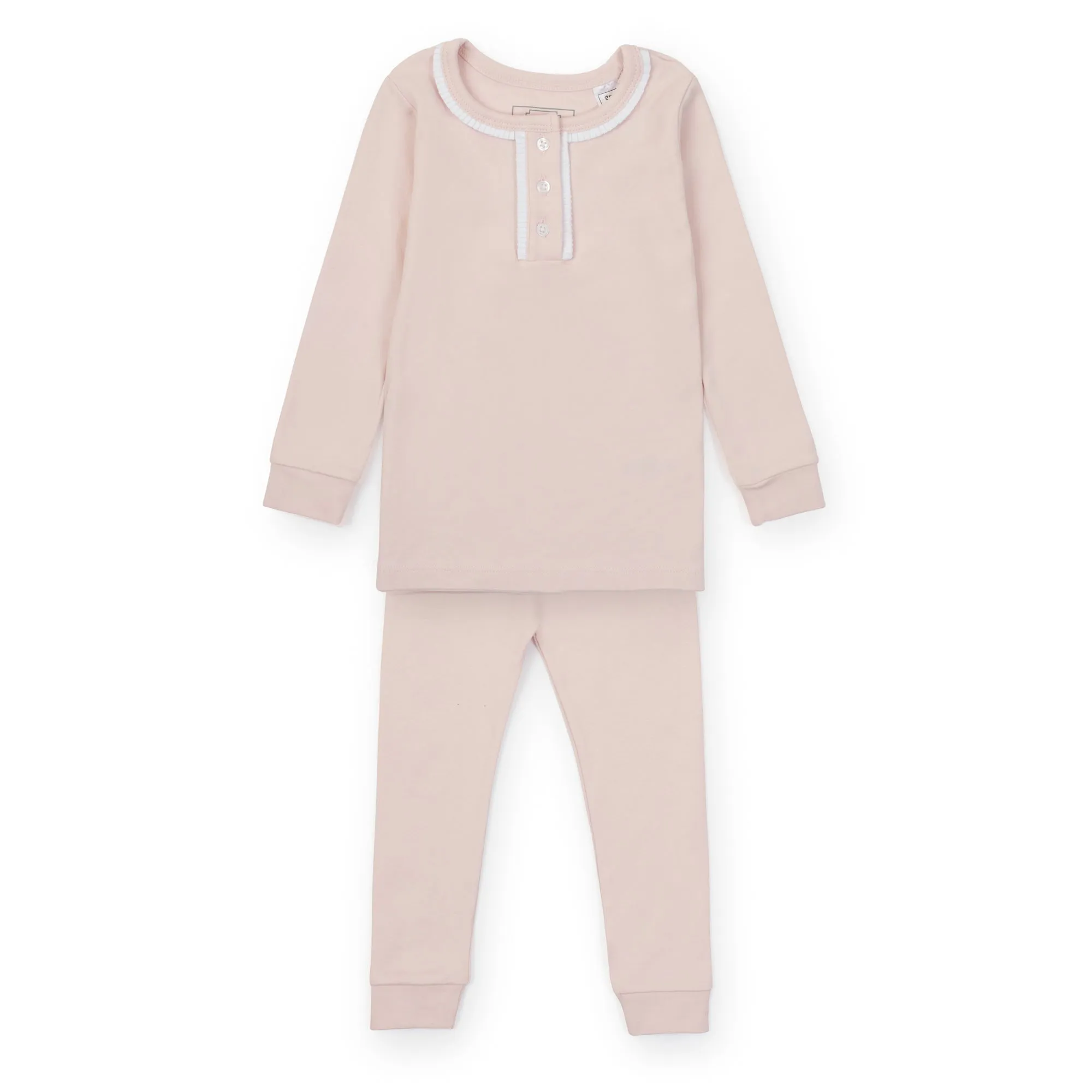 Alden Girls' Pima Cotton Pajama Pant Set - Light Pink