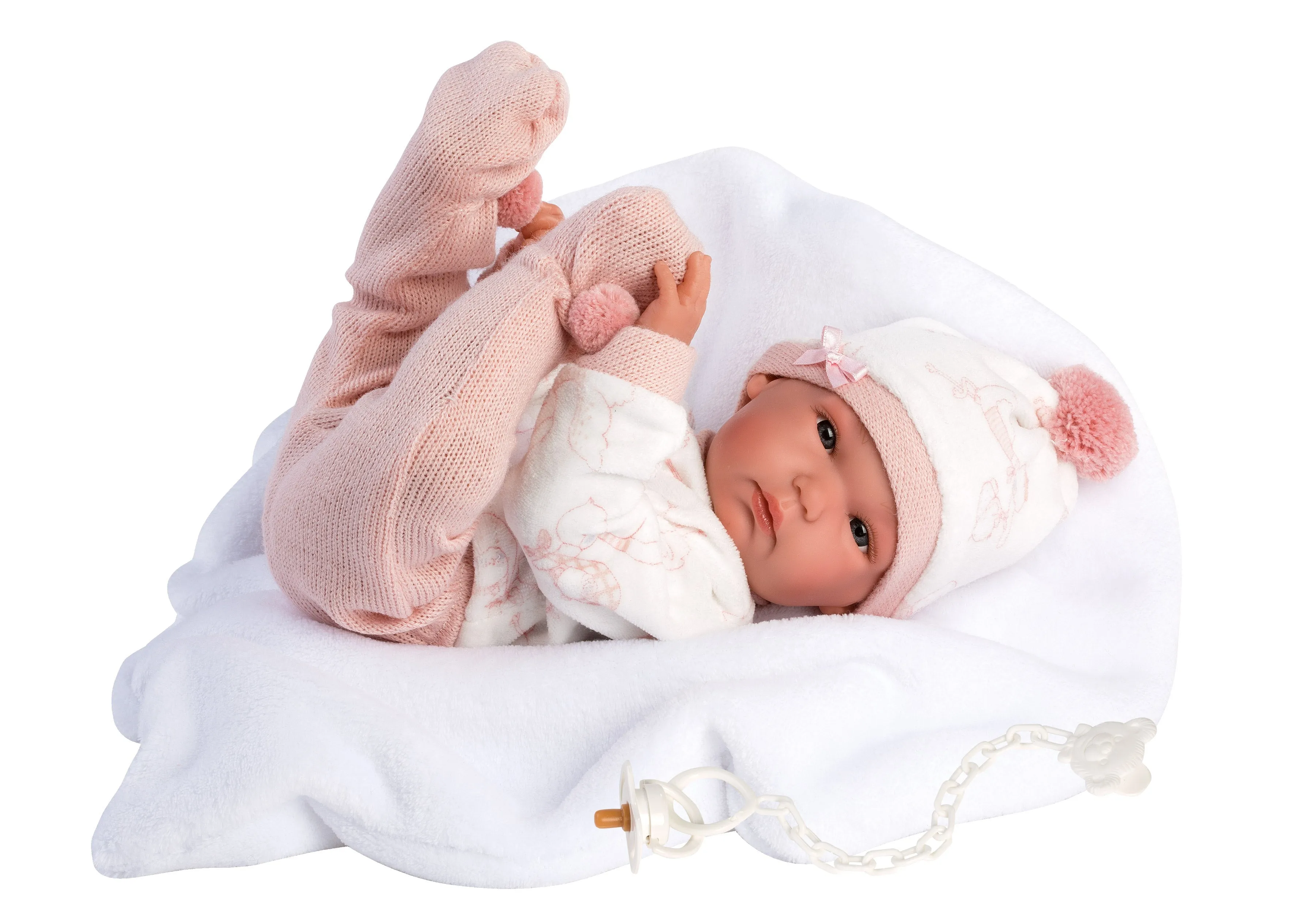 Anatomically Correct Baby Doll with Blanket | 13.8" | Brandy