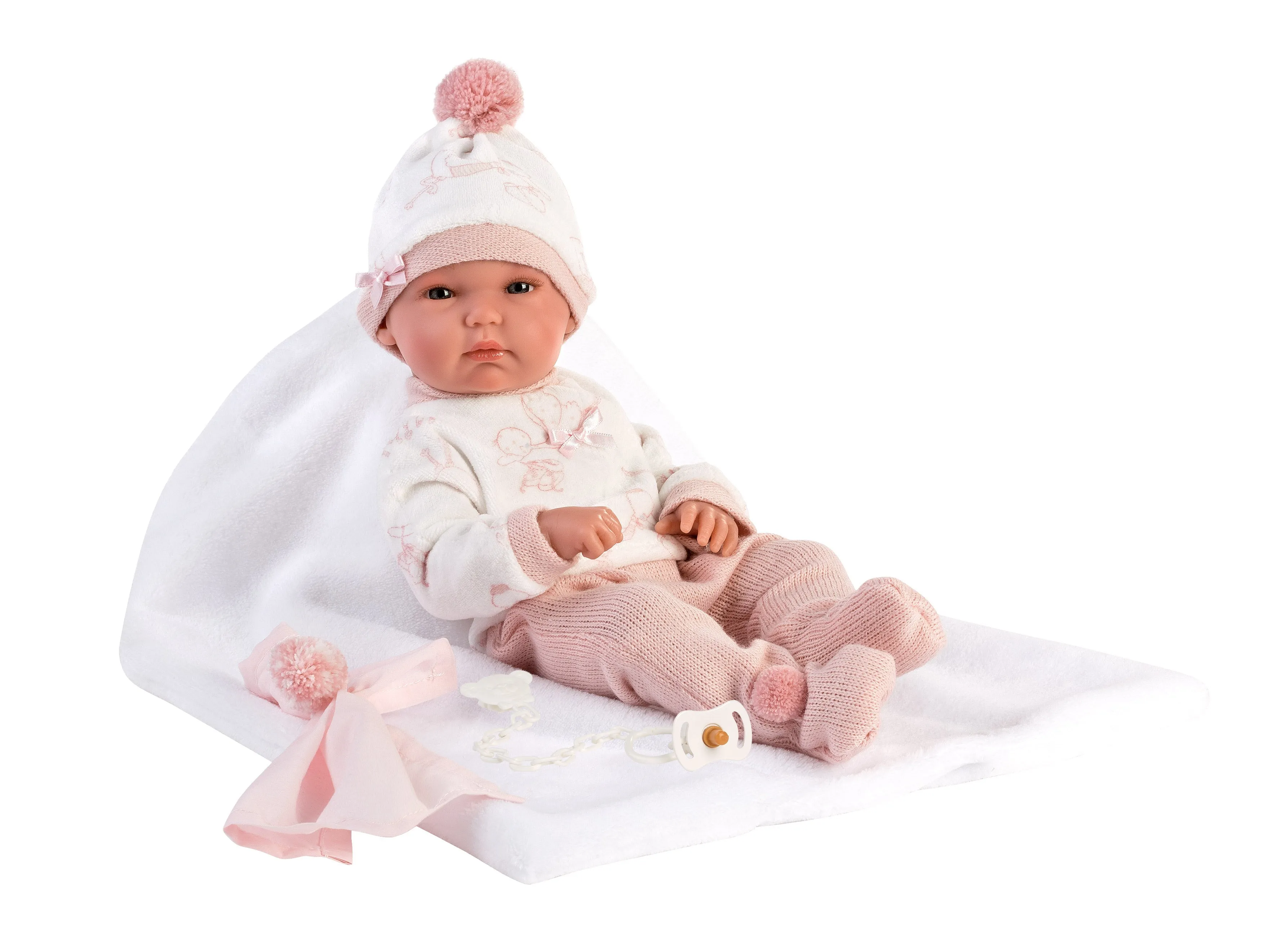 Anatomically Correct Baby Doll with Blanket | 13.8" | Brandy