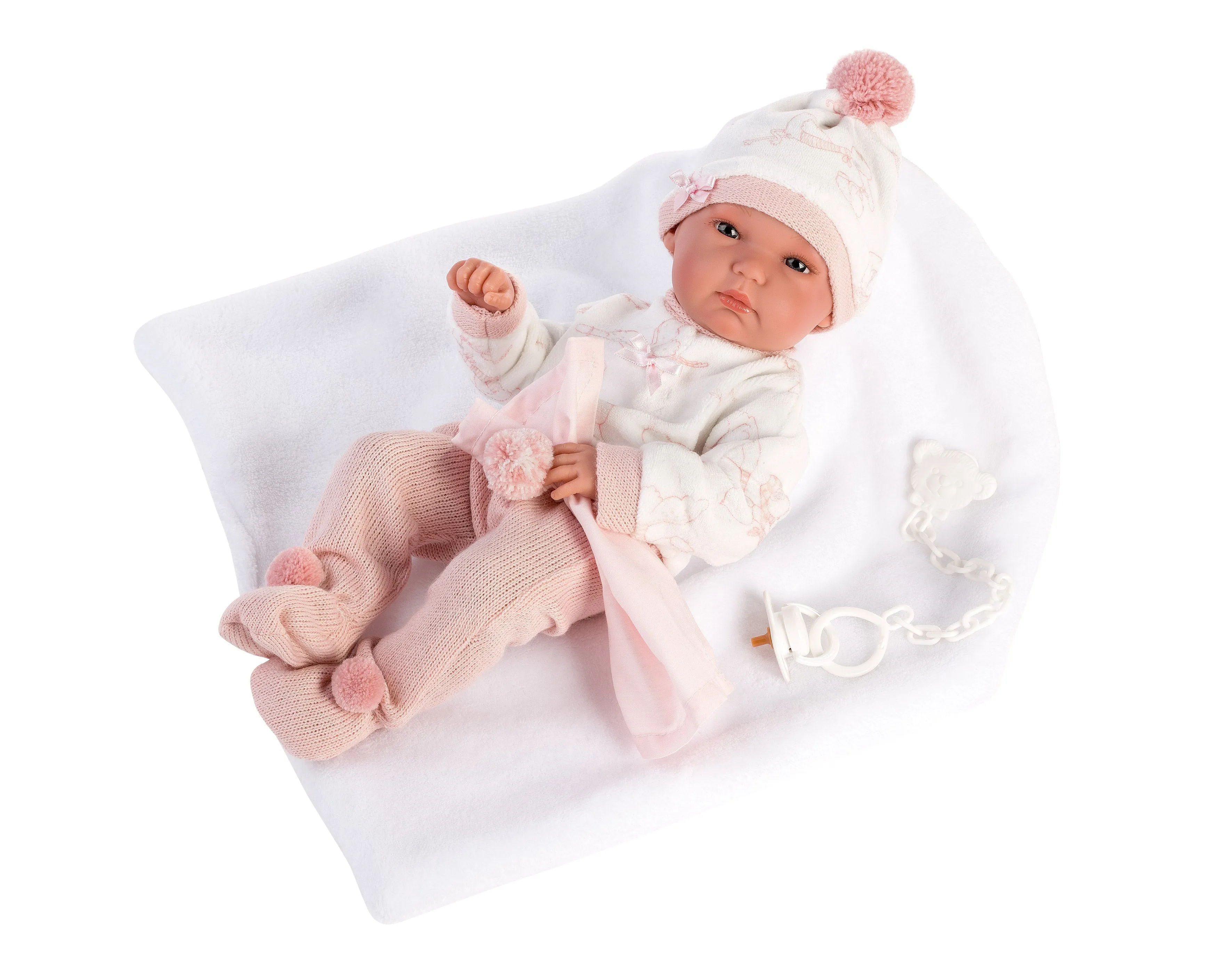 Anatomically Correct Baby Doll with Blanket | 13.8" | Brandy