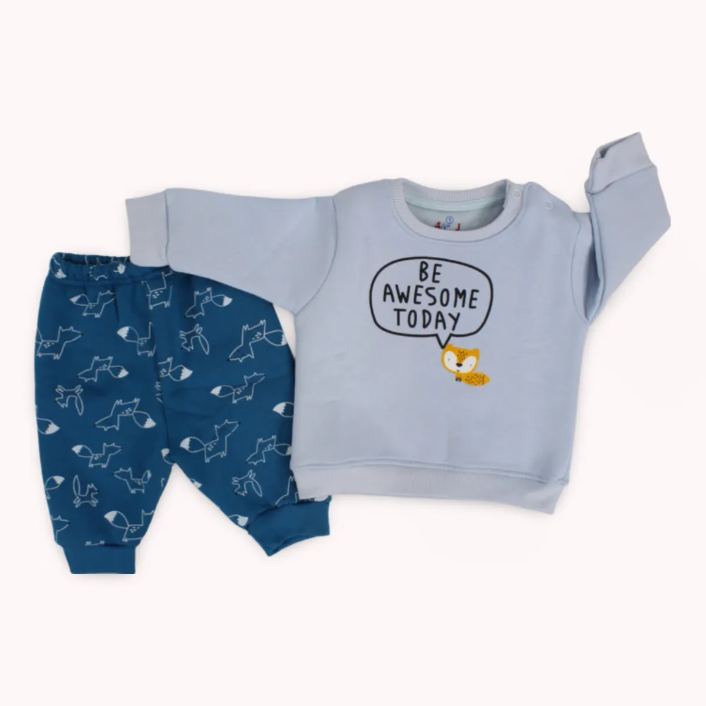 Awesome Fox Long-Sleeved Fleeced Pajama