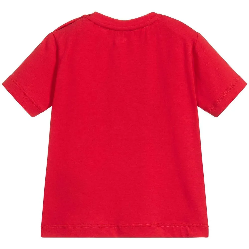 Baby Boy Red Jersey Logo T-Shirt