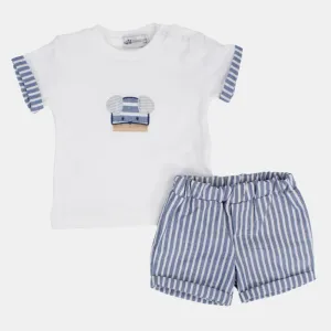 Baby Boys' 2- Piece Outfit Set - Puppy Head Design