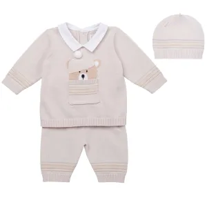 Baby Boys Beige Knitted Set