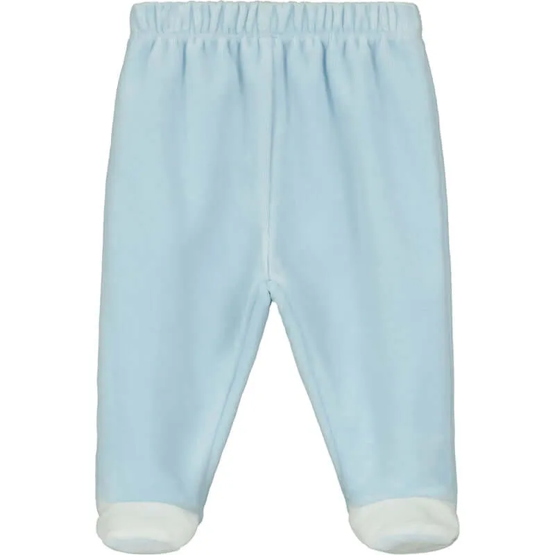 Baby Boys Blue Edgar Velour Set