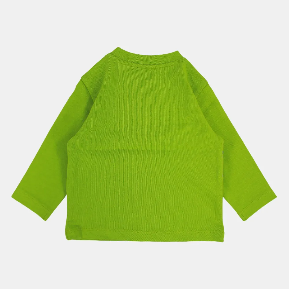 Baby Boys' Cotton Long-Sleeved T-Shirt with Crocodile Design