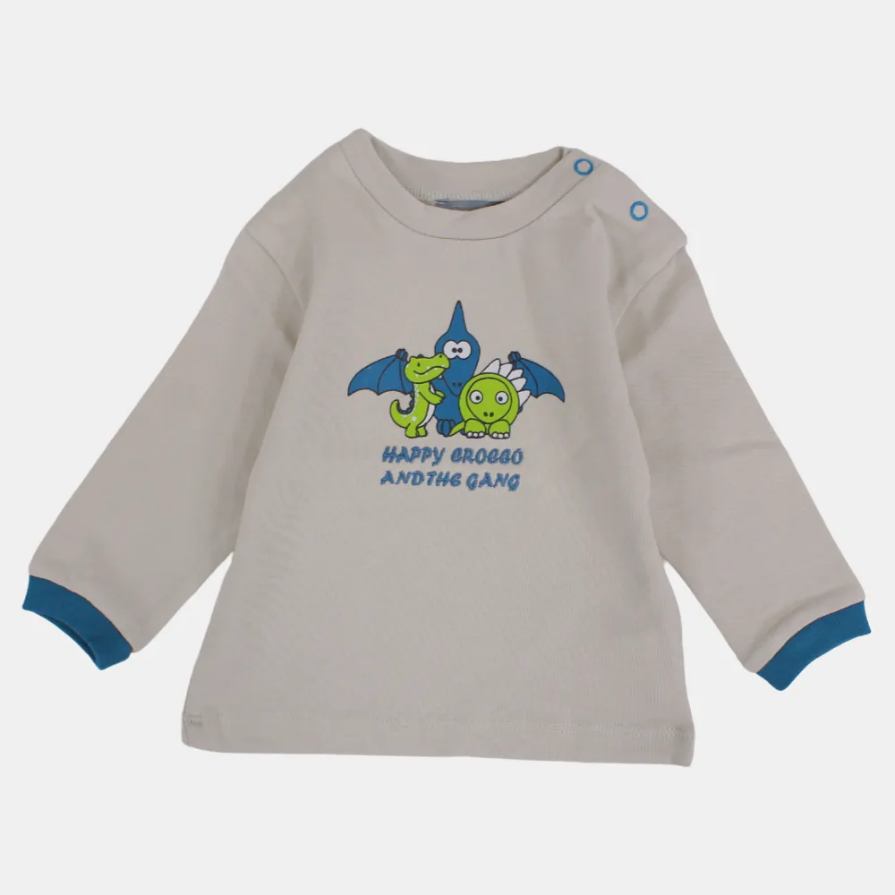 Baby Boys' Cotton Long-Sleeved T-Shirt