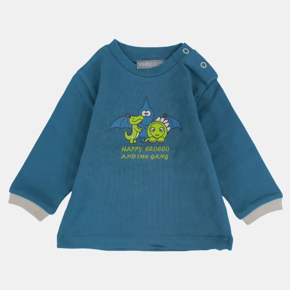 Baby Boys' Cotton Long-Sleeved T-Shirt