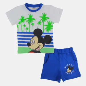 Baby Boys Cotton Pajama – Mickey Mouse Print