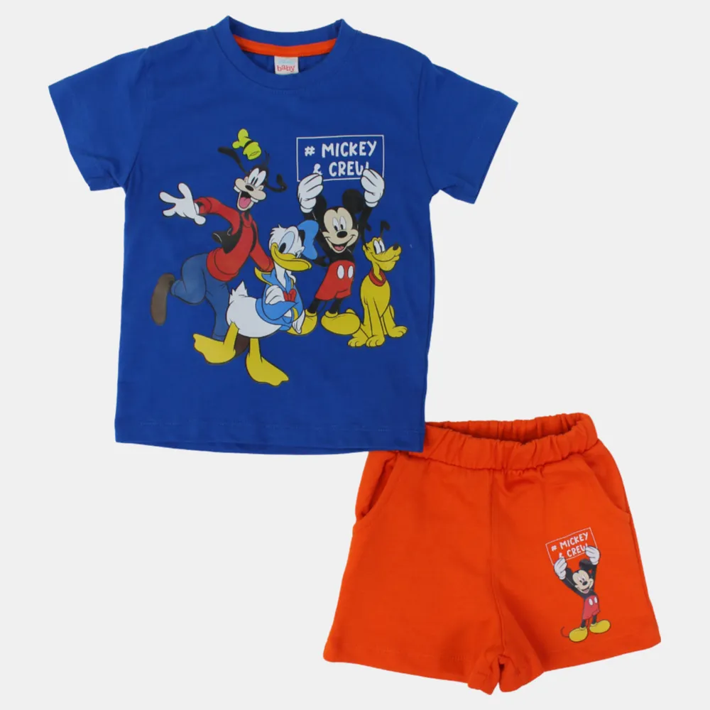 Baby Boys Cotton Pajama Set – Mickey Mouse Crew