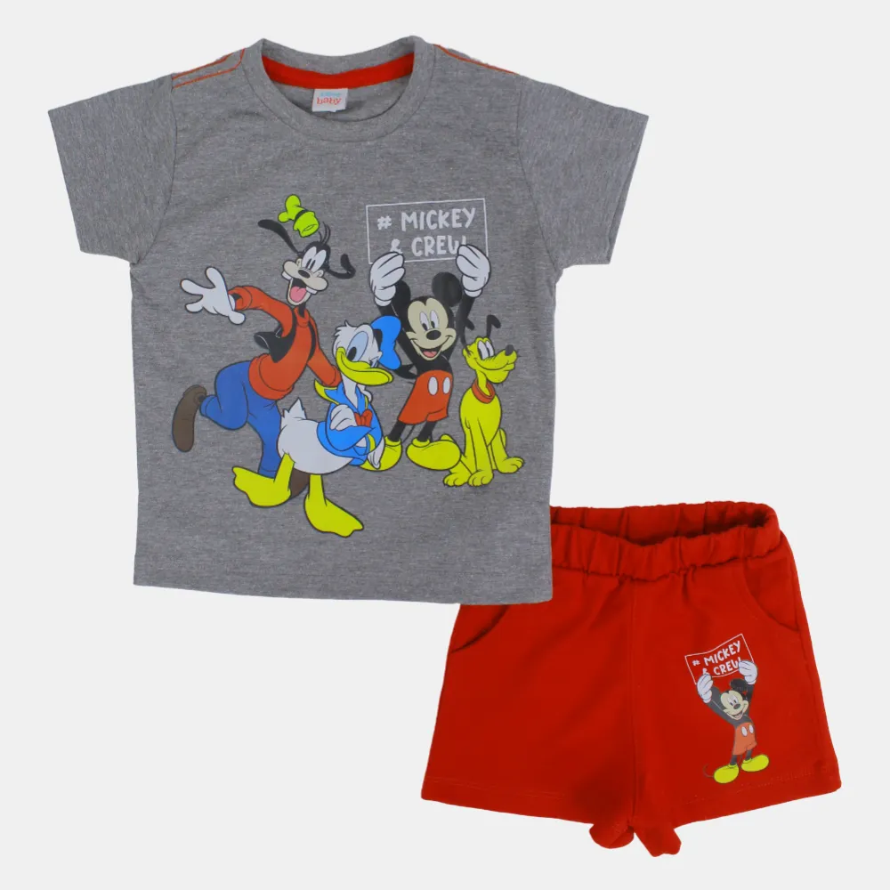 Baby Boys Cotton Pajama Set – Mickey Mouse Crew