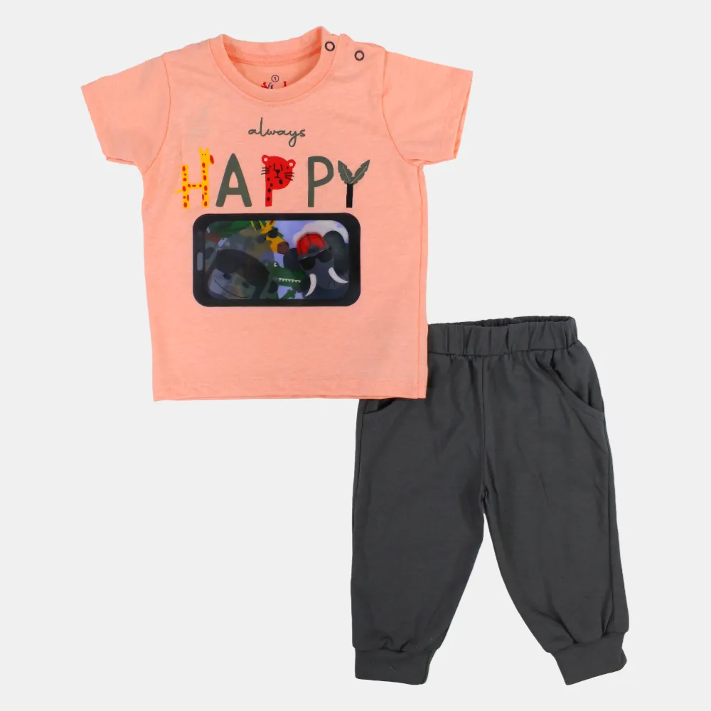 Baby Boys' Cotton Pajama Set – Multicolor