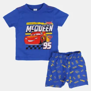 Baby Boys Cotton Pajama Set with Cars Print