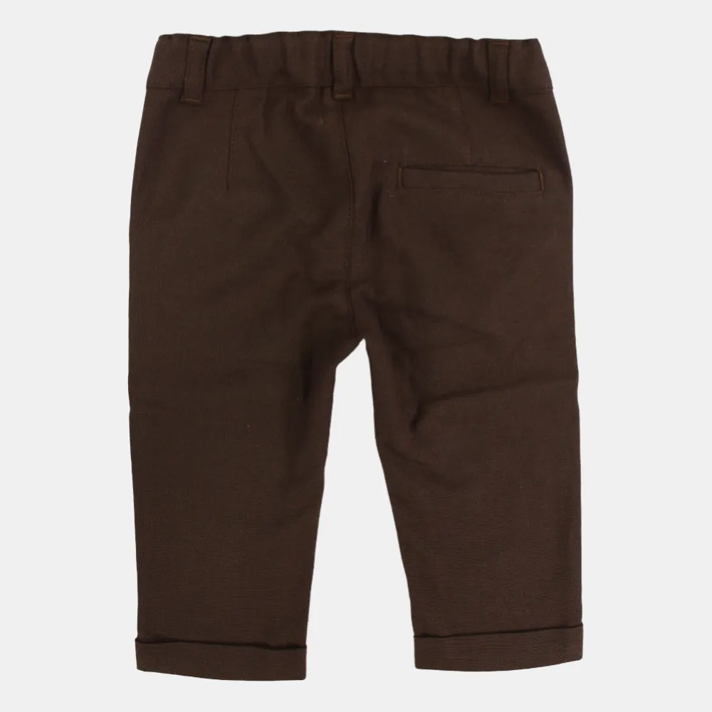 Baby Boys Cotton Pants – Brown