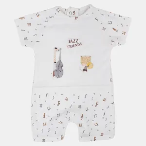 Baby Boys Cotton Romper with a Jazz-Inspired Twist