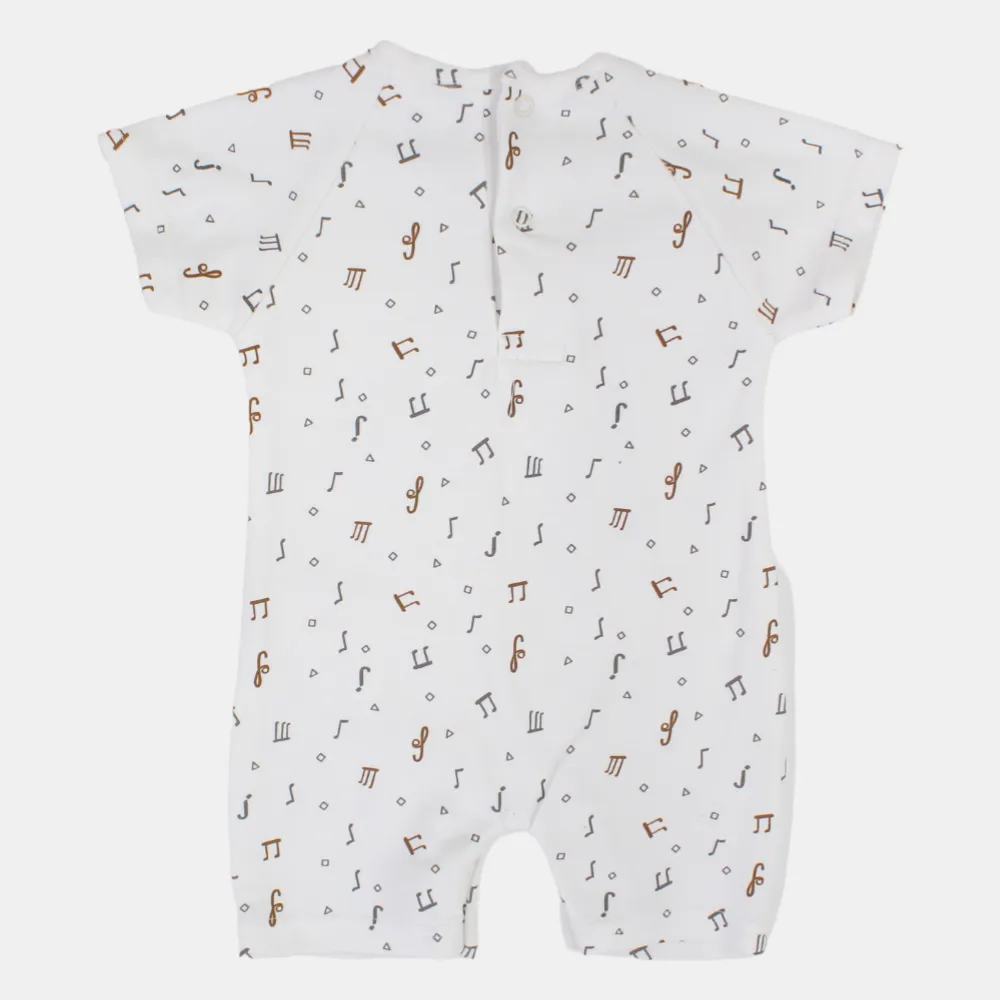 Baby Boys Cotton Romper with a Jazz-Inspired Twist