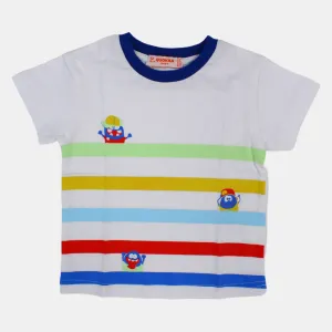 Baby Boys Cotton Short-Sleeved T-Shirt with a Fun Design