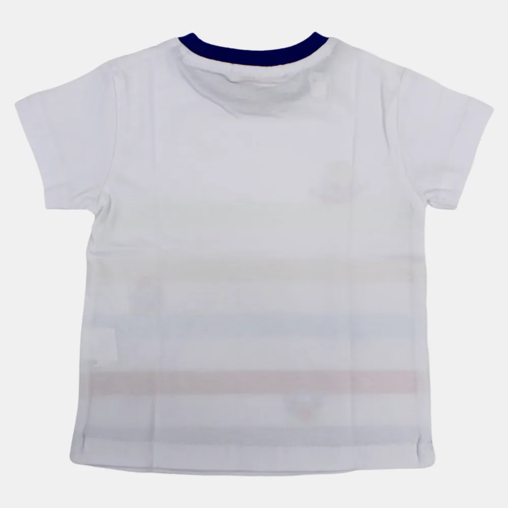 Baby Boys Cotton Short-Sleeved T-Shirt with a Fun Design