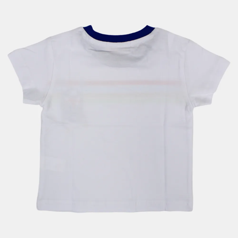 Baby Boys Cotton Short-Sleeved T-Shirt with a Fun Design