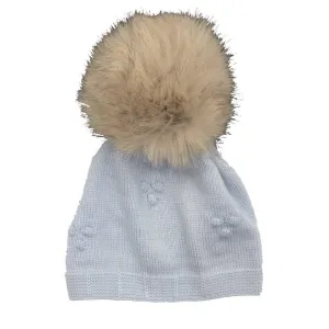 Baby Boys Faux Fur Bobble Hat