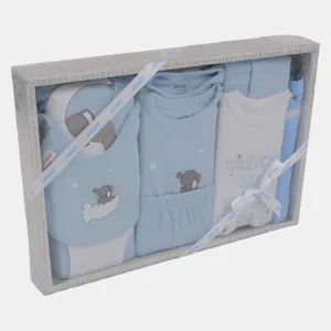 Baby Boys' Gift Box Set – Light Blue Elephant Theme