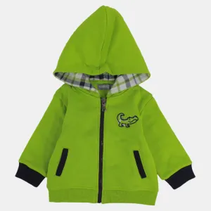 Baby Boys' Green Crocodile Hooded Jacket