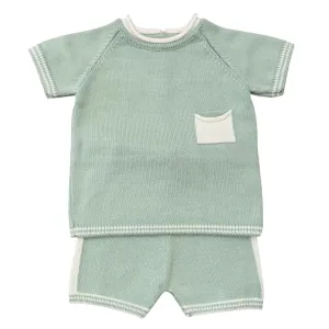 Baby Boys Green Short Set