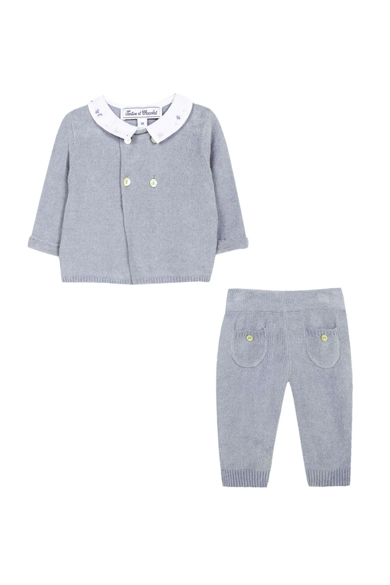 Baby Boys Grey/Green 2 Piece Outfit