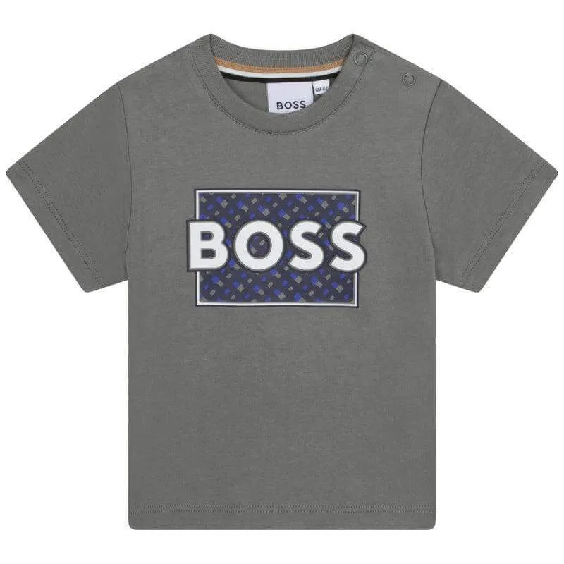 Baby Boys Khaki Logo Short Sleeve T-shirt