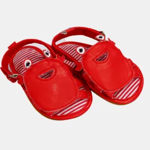 Baby Boys Leather Sandals – Crab Design
