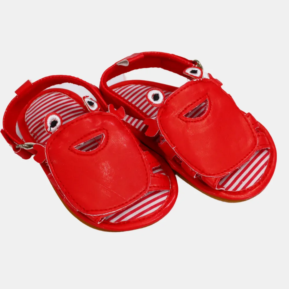 Baby Boys Leather Sandals – Crab Design