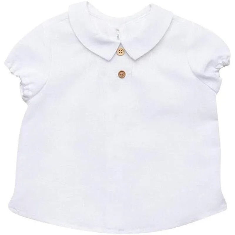 Baby Boys White Linen Shirt