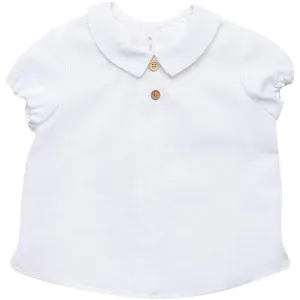 Baby Boys White Linen Shirt