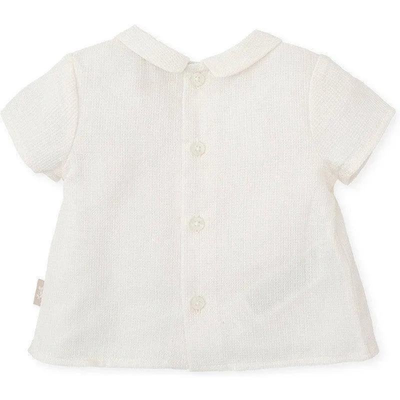 Baby Boys White Linen Shirt