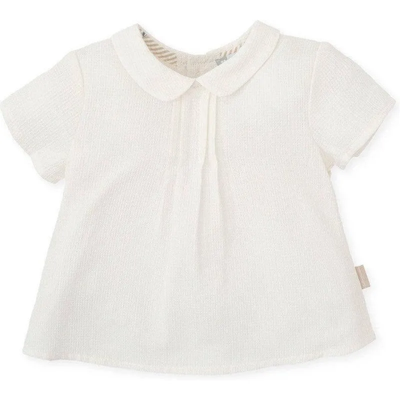 Baby Boys White Linen Shirt