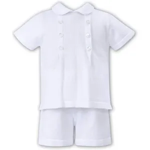 Baby Boys White Organic Short Set