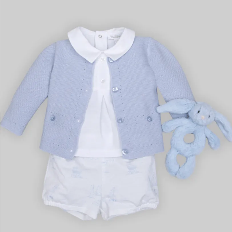 Baby Boys White Short Set