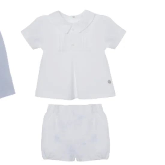 Baby Boys White Short Set