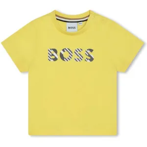 Baby Boys Yellow Short Logo Sleeve T-Shirt
