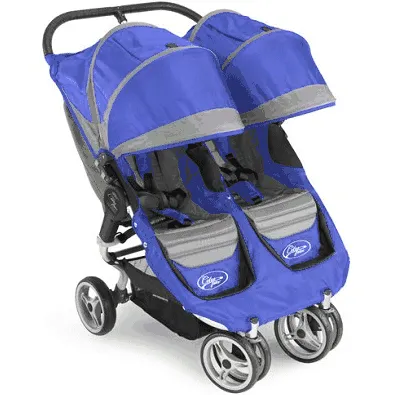 Baby Jogger City Mini Double 2008 Blue Grey
