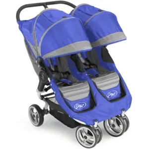 Baby Jogger City Mini Double 2008 Blue Grey