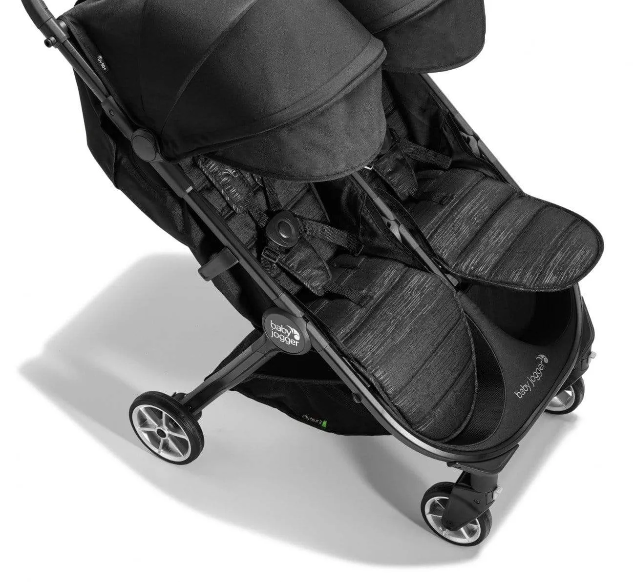 Baby Jogger City Tour 2 Double, Twin Bundle - Pitch Black