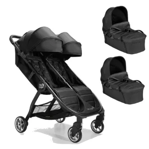 Baby Jogger City Tour 2 Double, Twin Bundle - Pitch Black