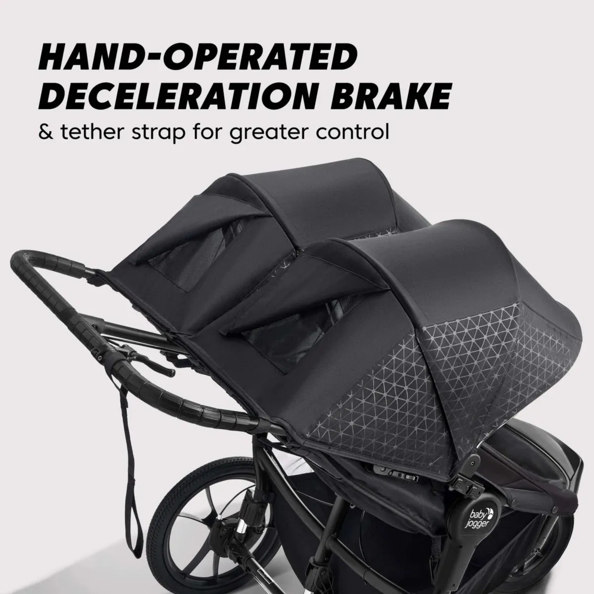 Baby Jogger Summit X3 Double Jogging Stroller - Midnight Black