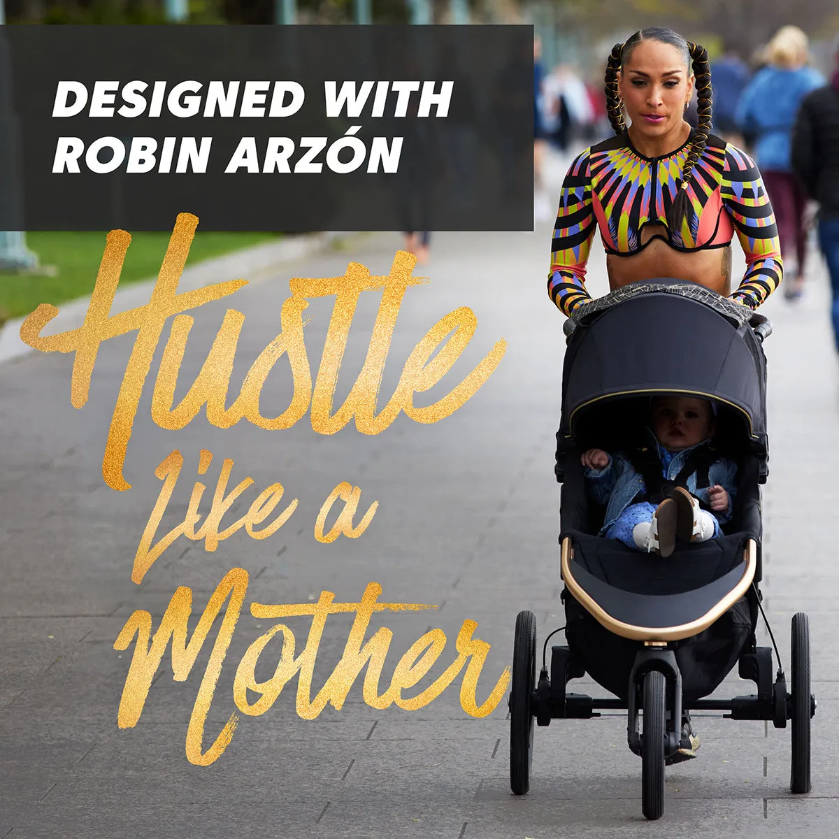 Baby Jogger x Robin Arzon Summit X3 Jogging Stroller   Deluxe Pram Bundle - City Royalty / Lunar Black