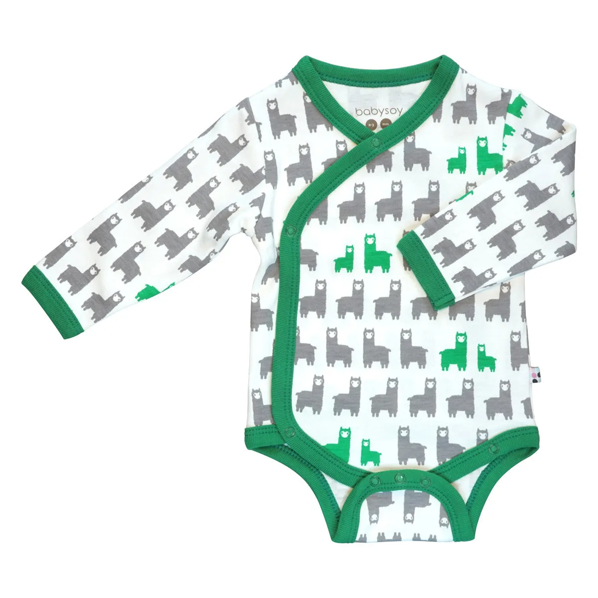 Baby Organic Pattern Kimono Bodysuit